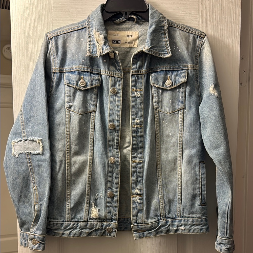 Kith Distressed Light Blue Denim Jacket